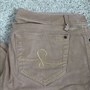 Lilly Pulitzer Worth Tan shimmer Skinny Mini Pants